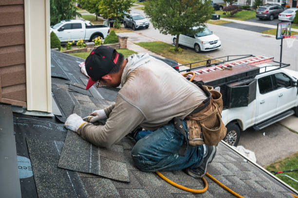 Professional Roofing technician working in Votaw, TX